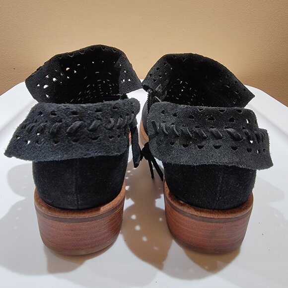 Söfft Brinkley Laser Cut Leather Bootie, BLACK SUEDE, Size 8.5M, NWT - Picture 15 of 16